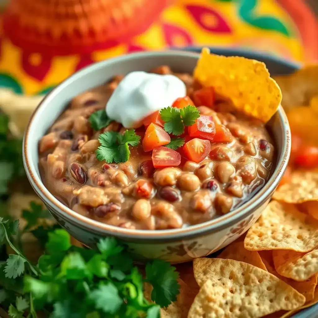 Amazing Mexican Dip: Refried Beans & Sour Cream - Sourcream