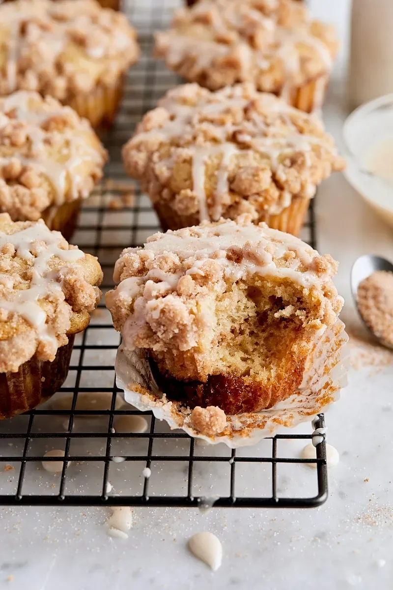 Baking and Glazing Your Sour Cream Coffee Cake Muffins Southern Living