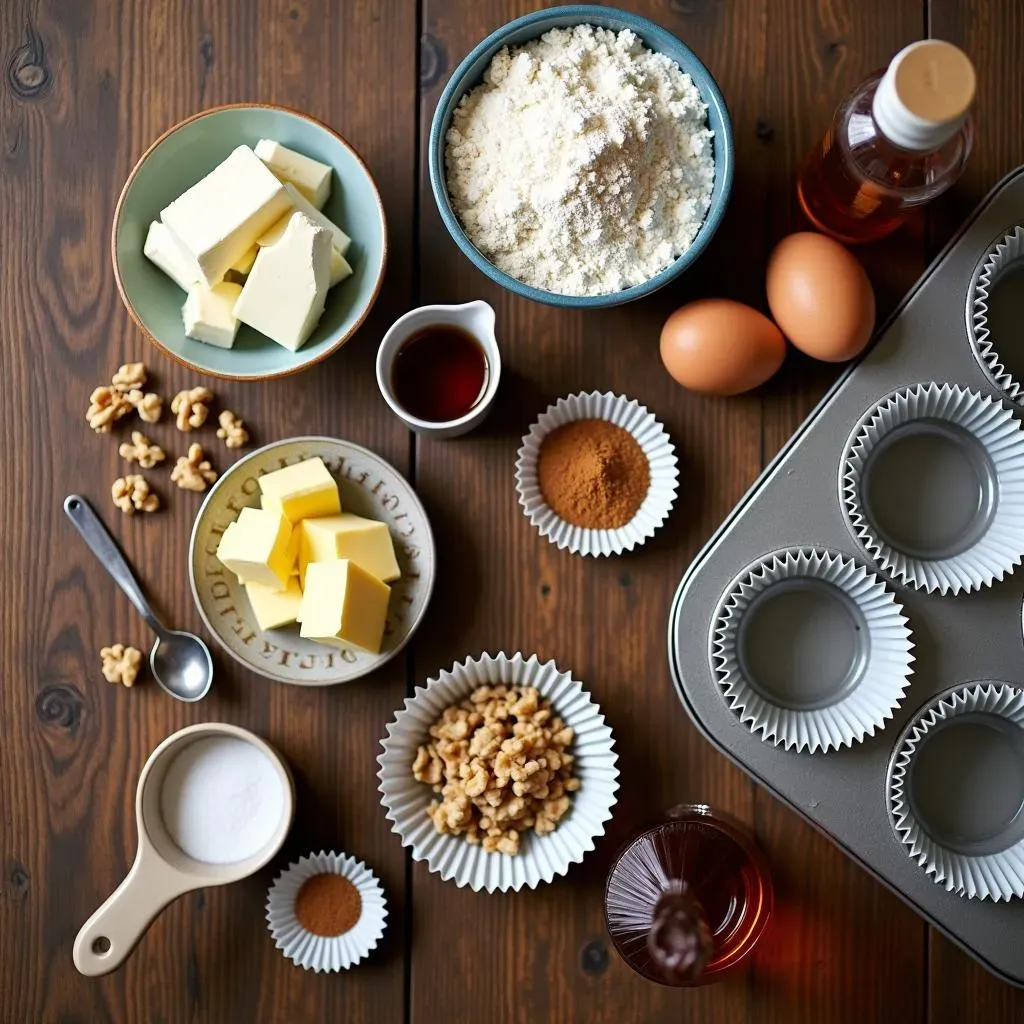 Baking Barefoot Contessa Sour Cream Coffee Cake Muffins: Ingredients & Prep