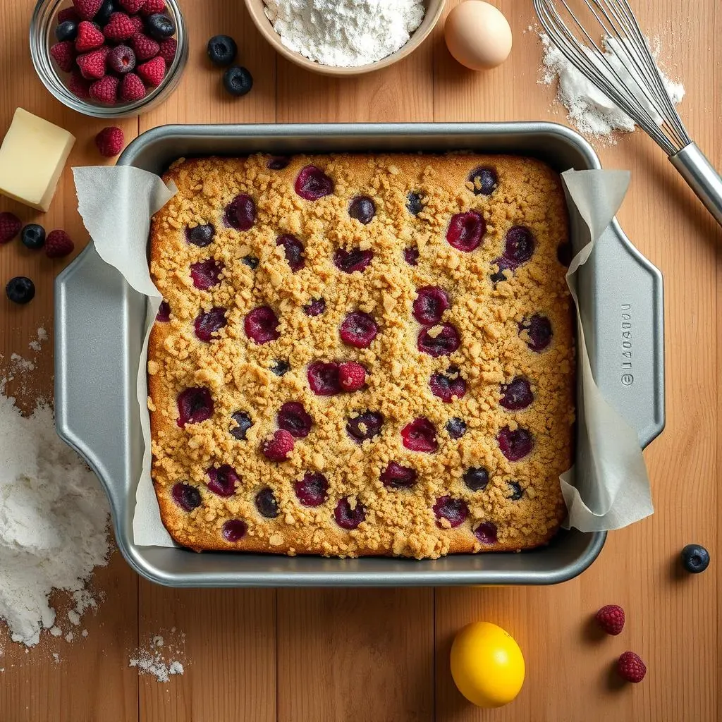 Baking the Perfect Sour Cream Berry Coffee Cake: StepbyStep