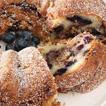 Baking Your Blueberry Sour Cream Coffee Cake in a Bundt Pan: StepbyStep