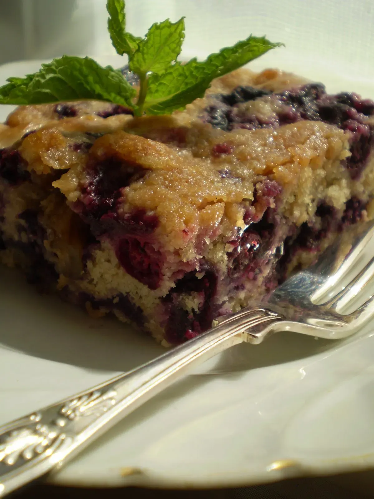 Delicious Simple banana blueberry sour cream coffee cake