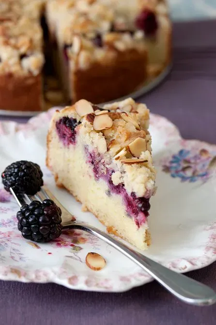 Irresistible Blackberry Sour Cream Coffee Cake