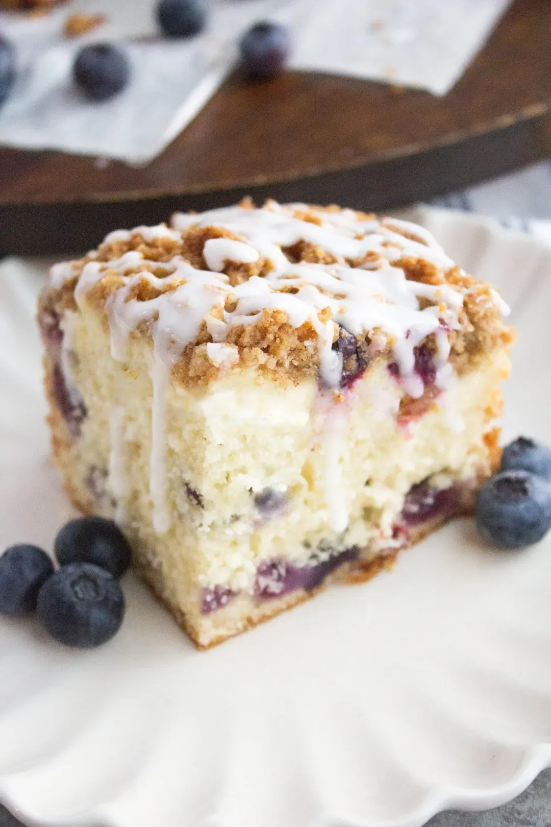 The Ultimate blueberry sour cream cream cheese coffee cake