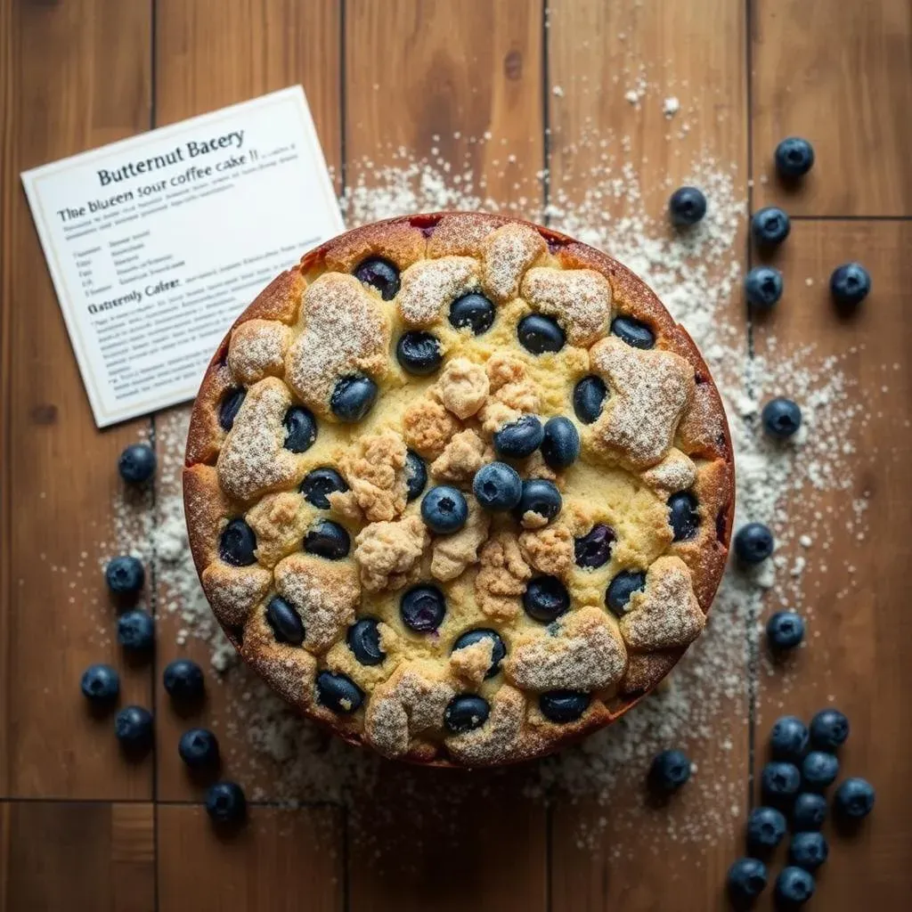 Butternut Bakery Blueberry Sour Cream Coffee Cake Recipe Card