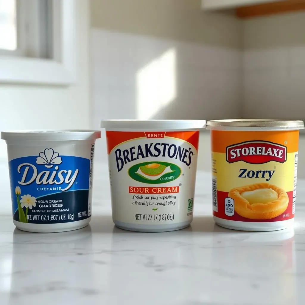 Comparing Brands of 8 oz Sour Cream