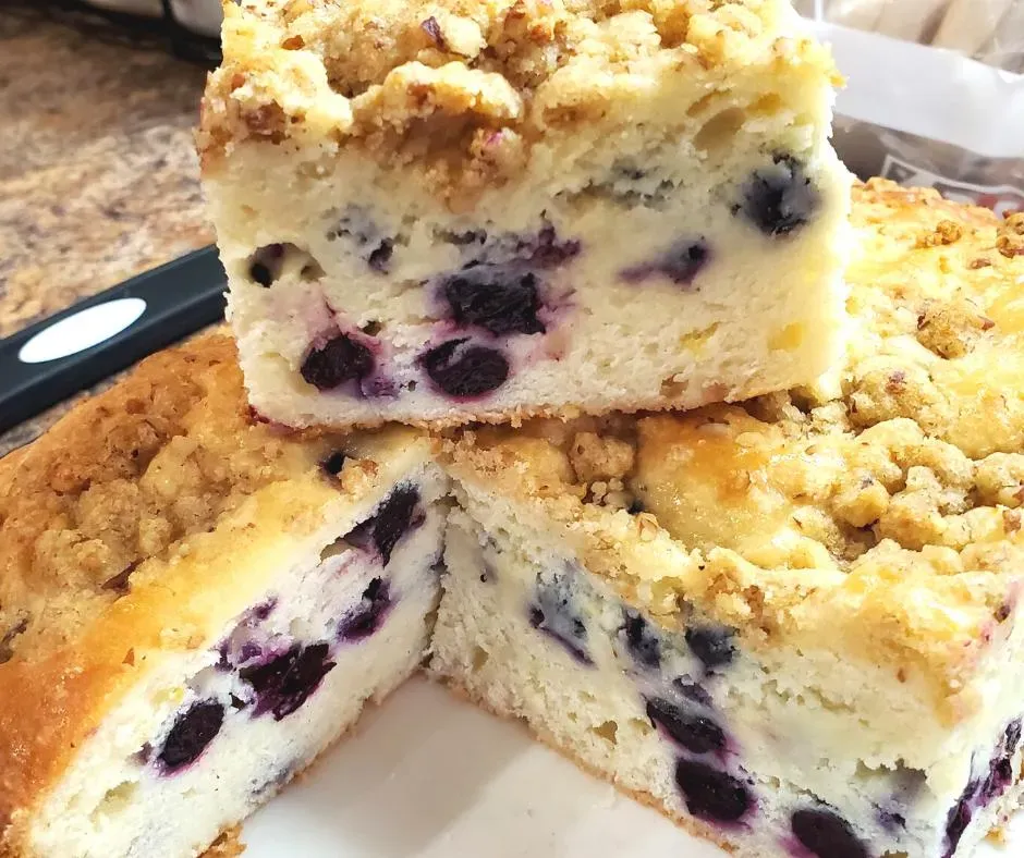 Enjoying Your Old Fashioned Blueberry Sour Cream Coffee Cake