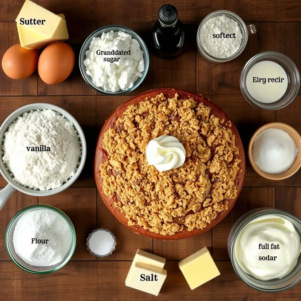 Essential Ingredients for a Moist Sour Cream Coffee Cake Loaf