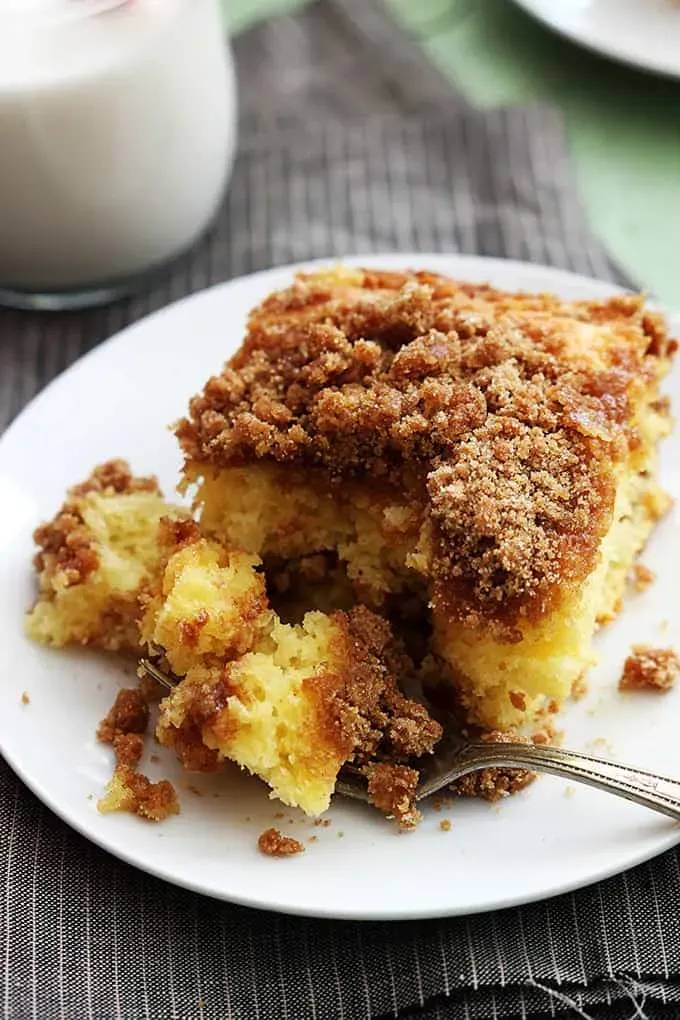 Gathering Ingredients for Your Sour Cream Coffee Cake Made with Yellow Cake Mix