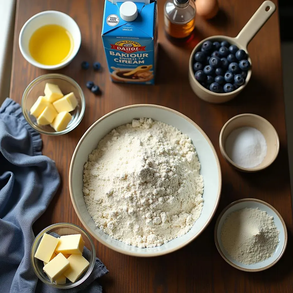 Gathering Your Ingredients for Blueberry Coffee Cake Sour Cream Perfection