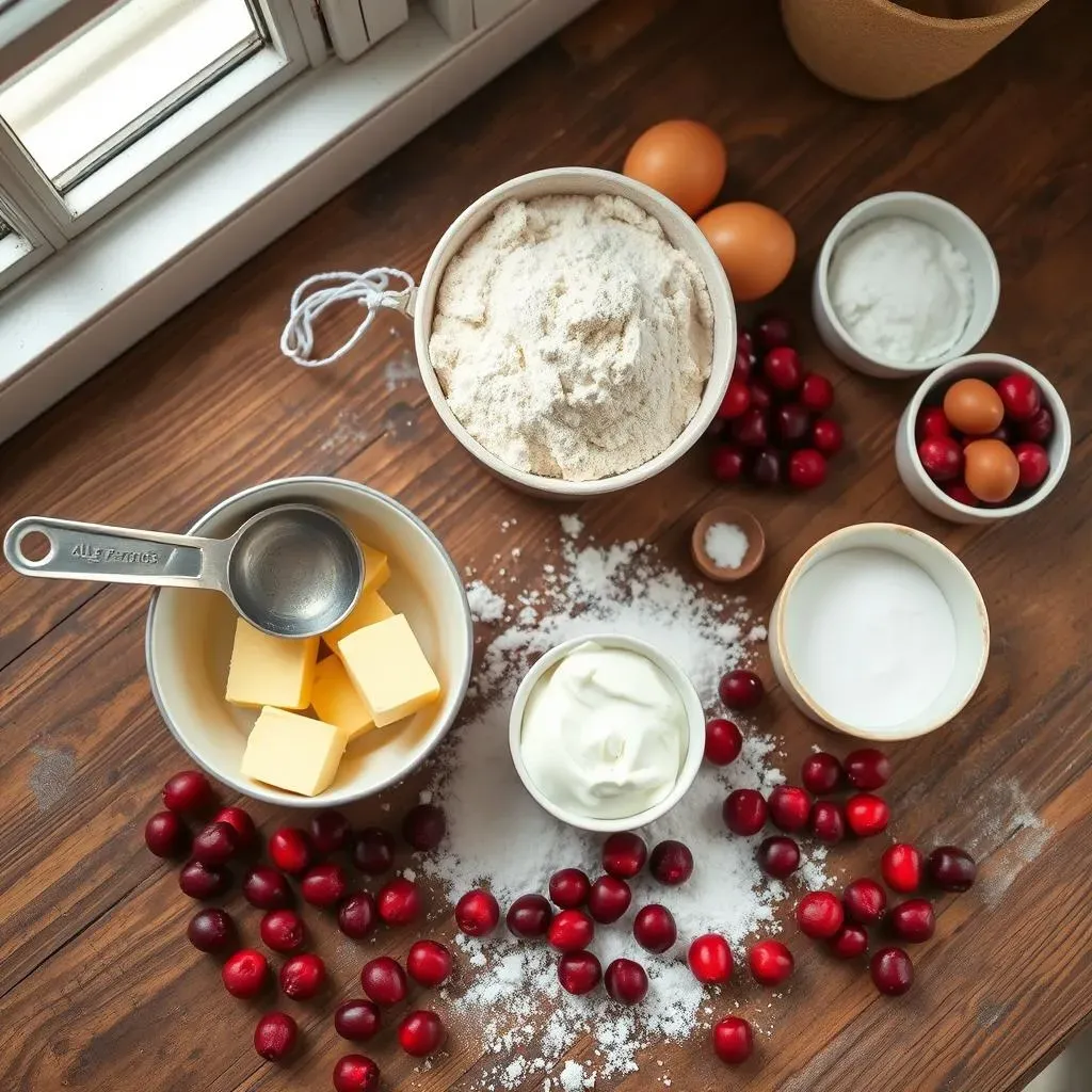 Gathering Your Ingredients for Cranberry Coffee Cake Perfection