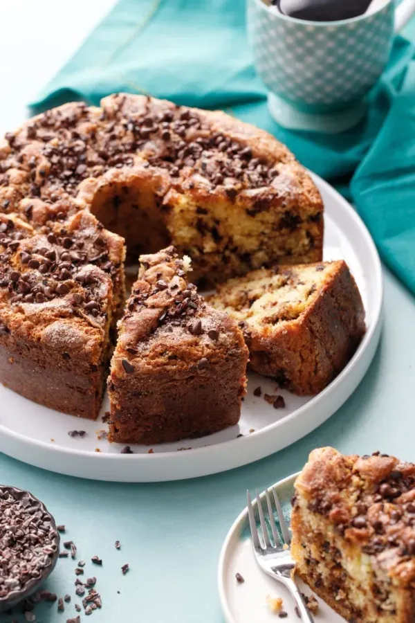 Gathering Your Ingredients for This Sour Cream Chocolate Chip Coffee Cake