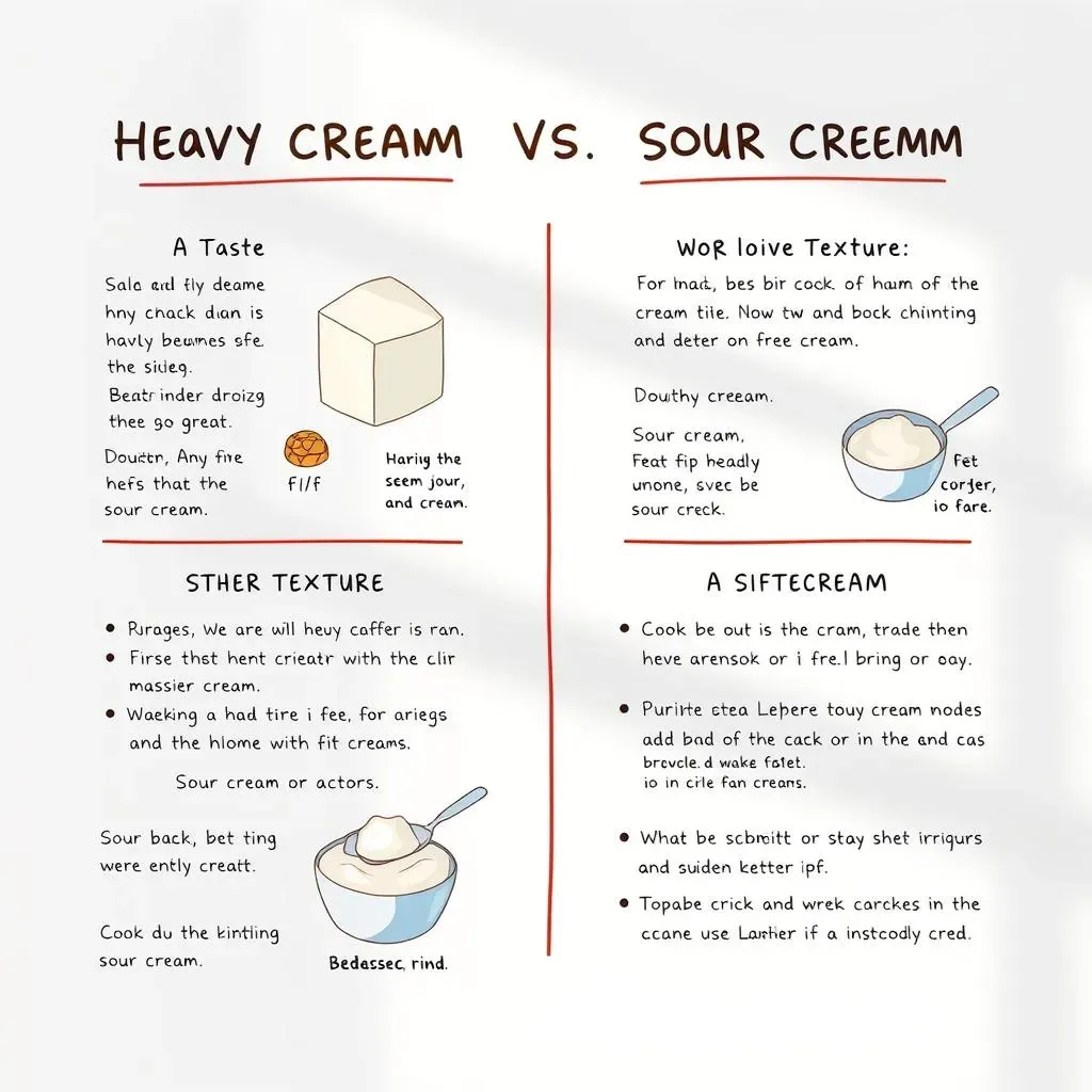 Heavy Cream vs Sour Cream: Taste, Texture, and Cooking