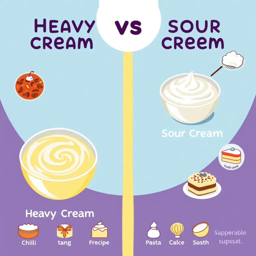 Heavy Cream vs. Sour Cream: Taste, Texture, and Culinary Applications