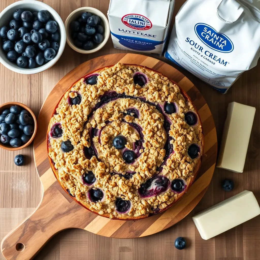 Ingredients for a Perfect Sour Cream Coffee Cake Blueberry Swirl