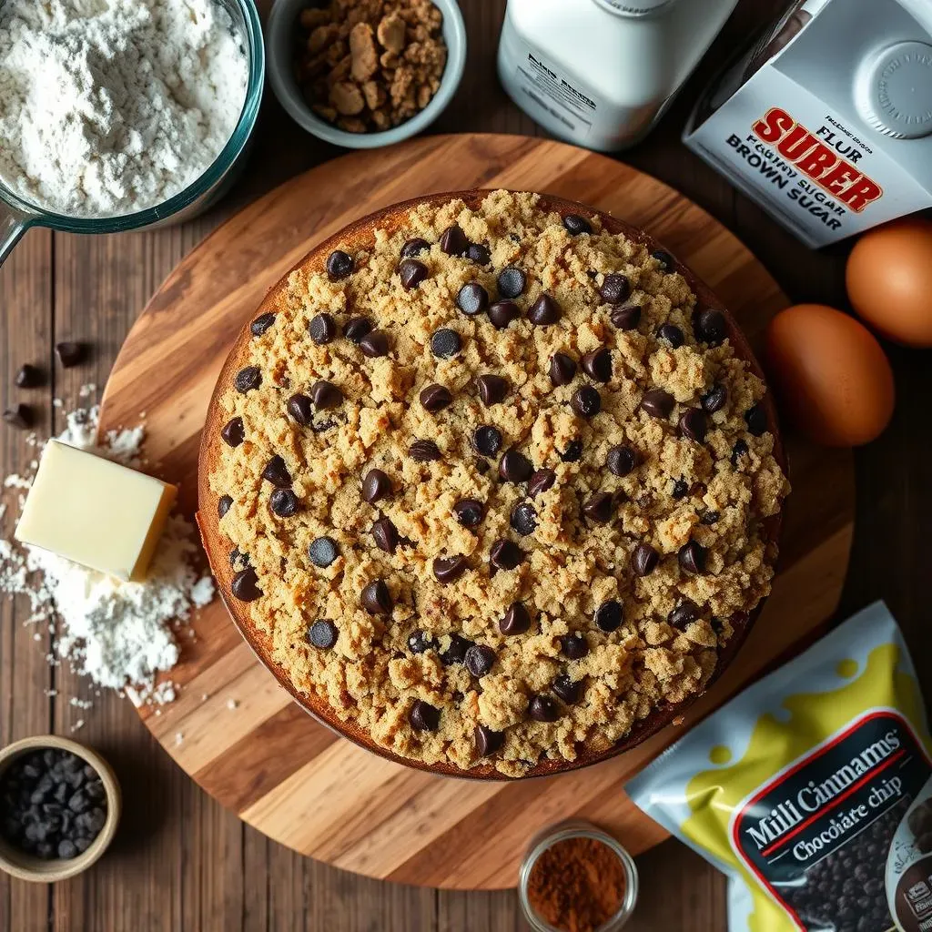 Ingredients for Delicious Chocolate Chip Coffee Cake (Sour Cream Free)