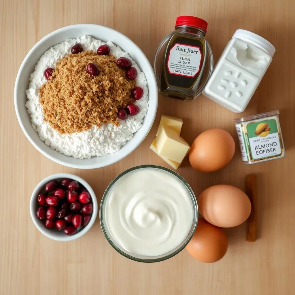 Ingredients for the Perfect Sour Cream Cranberry Coffee Cake