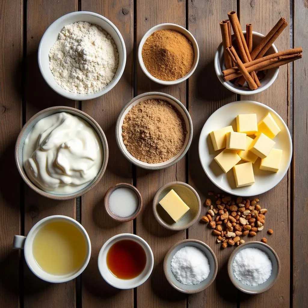 Ingredients You'll Need for Streusel Sour Cream Coffee Cake
