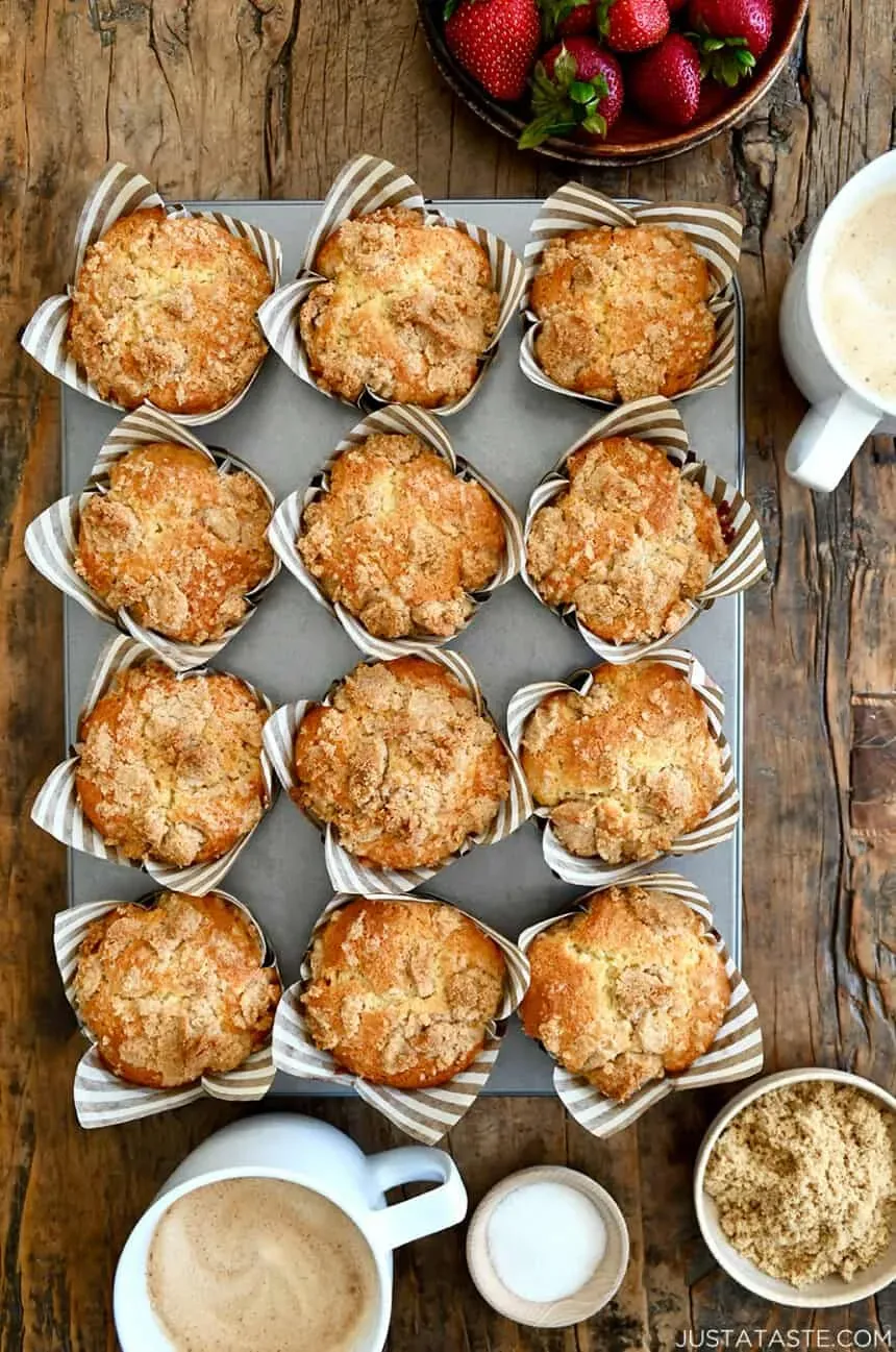 Layering and Baking: Getting Those BakeryStyle Sour Cream Coffee Cake Muffins