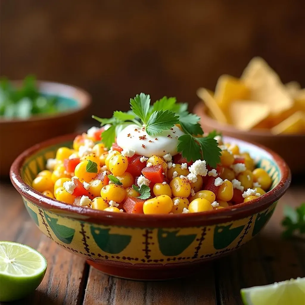 Amazing Mexican Street Corn Salad with Mayo and Sour Cream