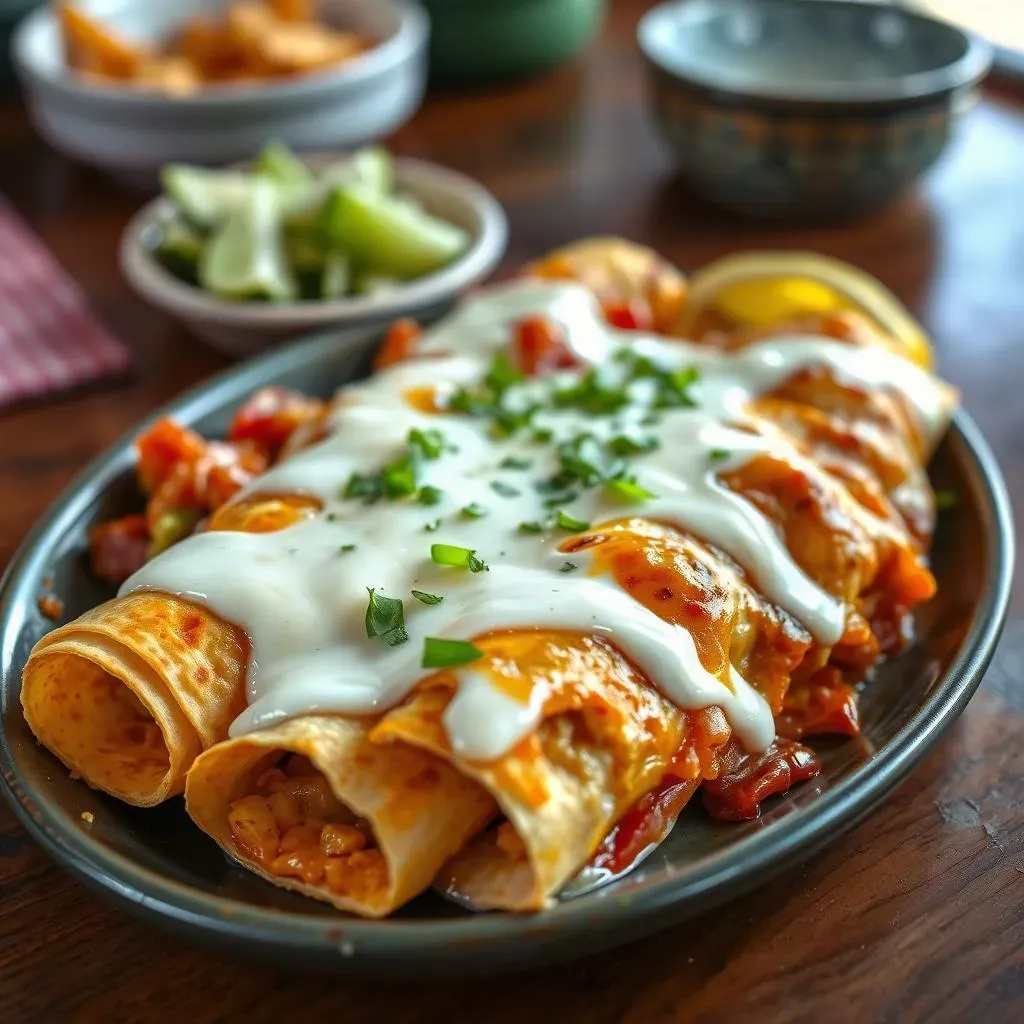 My First Taste of Mexican Sour Cream Enchiladas