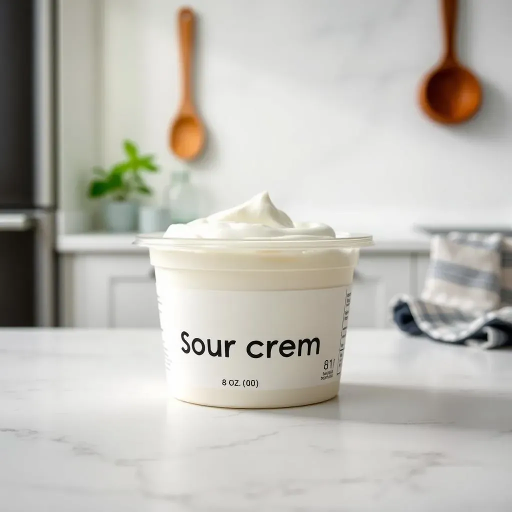 Nutritional Facts and 8 oz Sour Cream