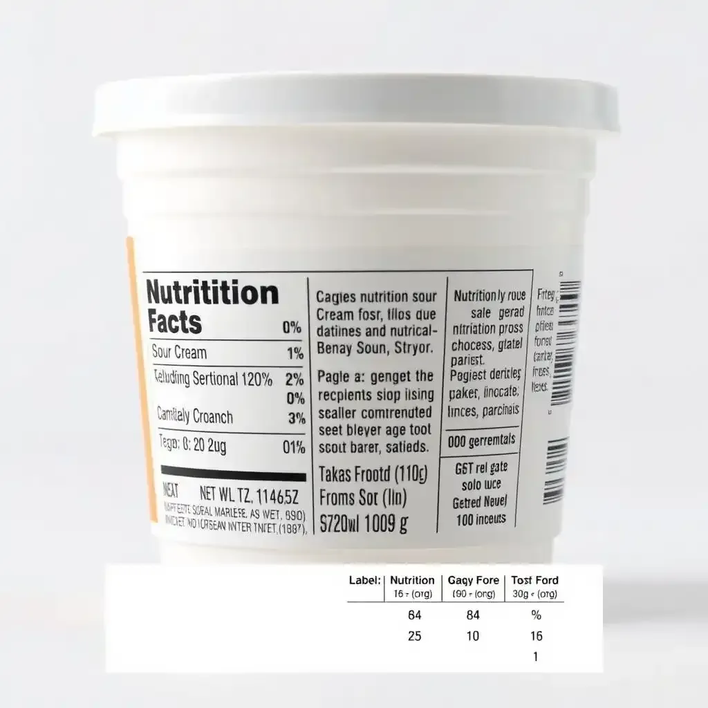 Nutritional Information Amp Ingredients Of Conventional Sour Cream Houston