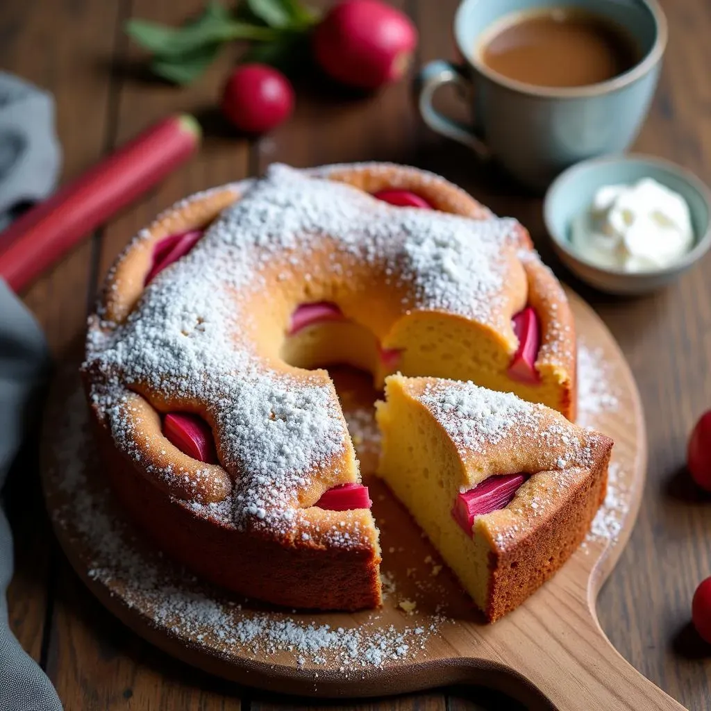 Amazing Rhubarb Coffee Cake with Sour Cream Recipe