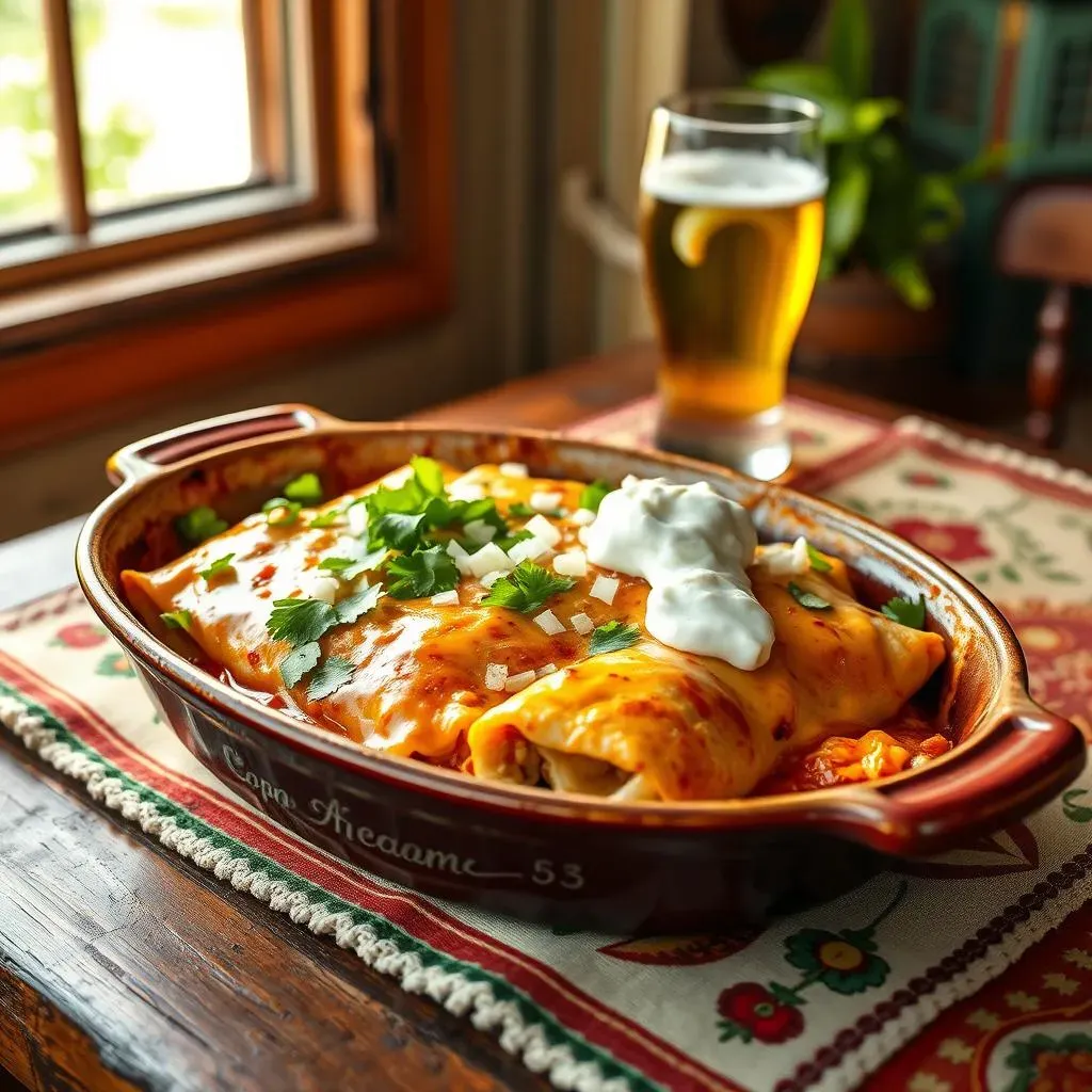 Serving and Savoring Your Mexican Sour Cream Chicken Enchiladas