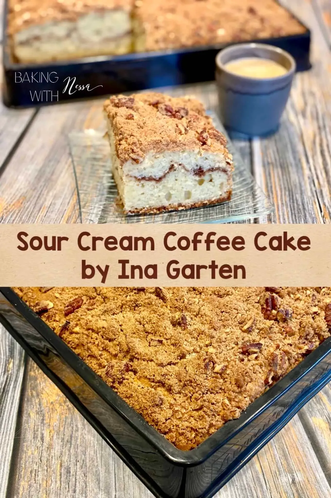 Delicious sour cream coffee cake recipe Ina Garten