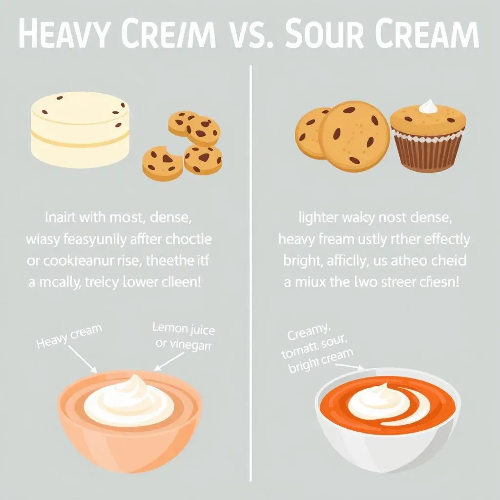 Substituting Heavy Cream for Sour Cream in Baking and Cooking