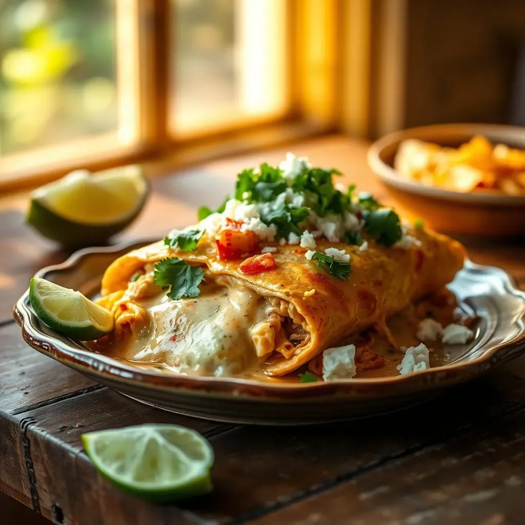 The Heart of Mexican Sour Cream Chicken Enchiladas