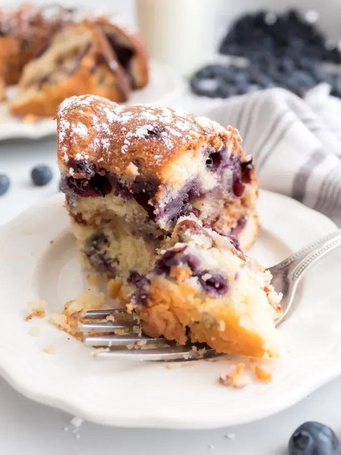 The Secret to UltraMoist Blueberry Sour Cream Coffee Cake