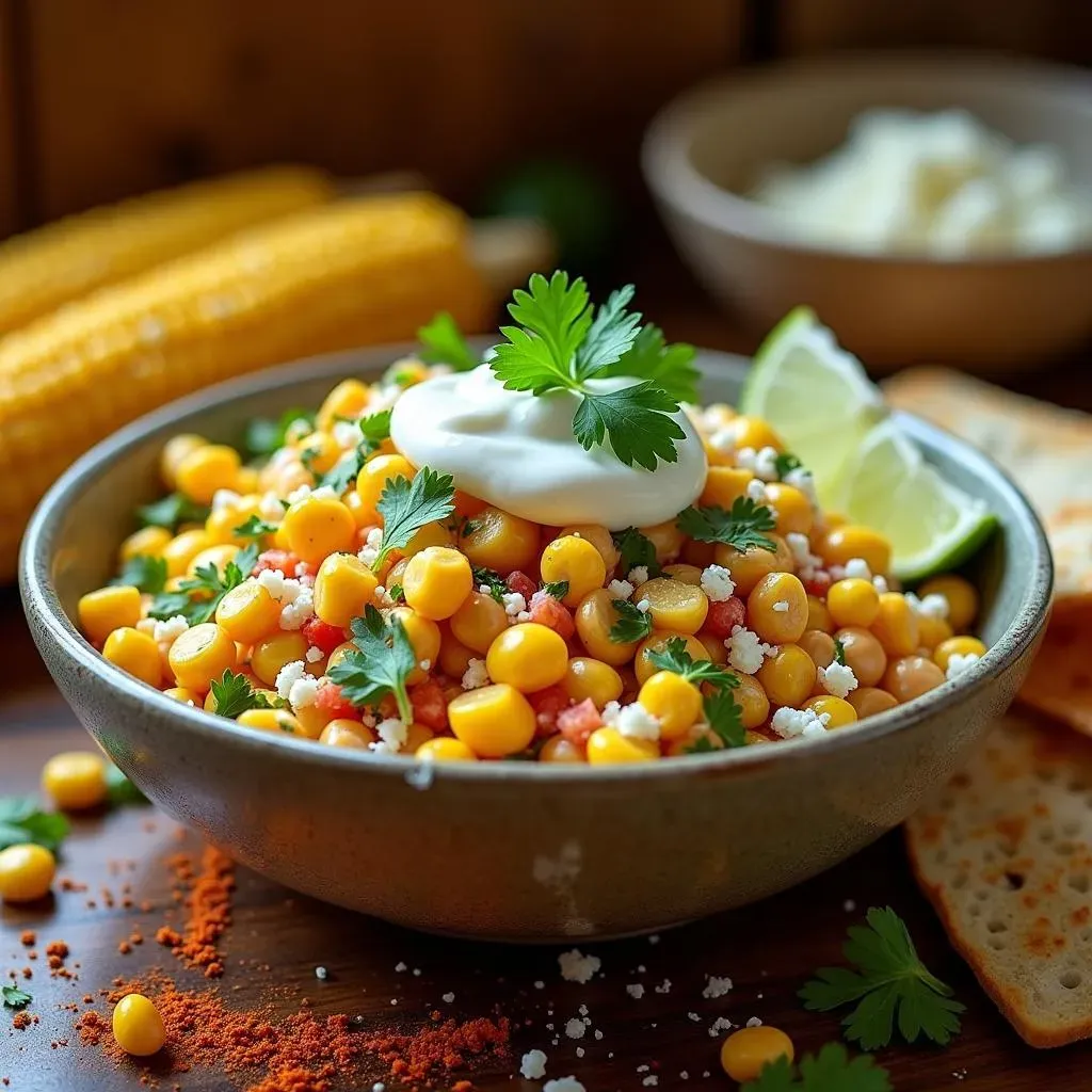 What is Mexican Street Corn Salad with Mayo and Sour Cream?