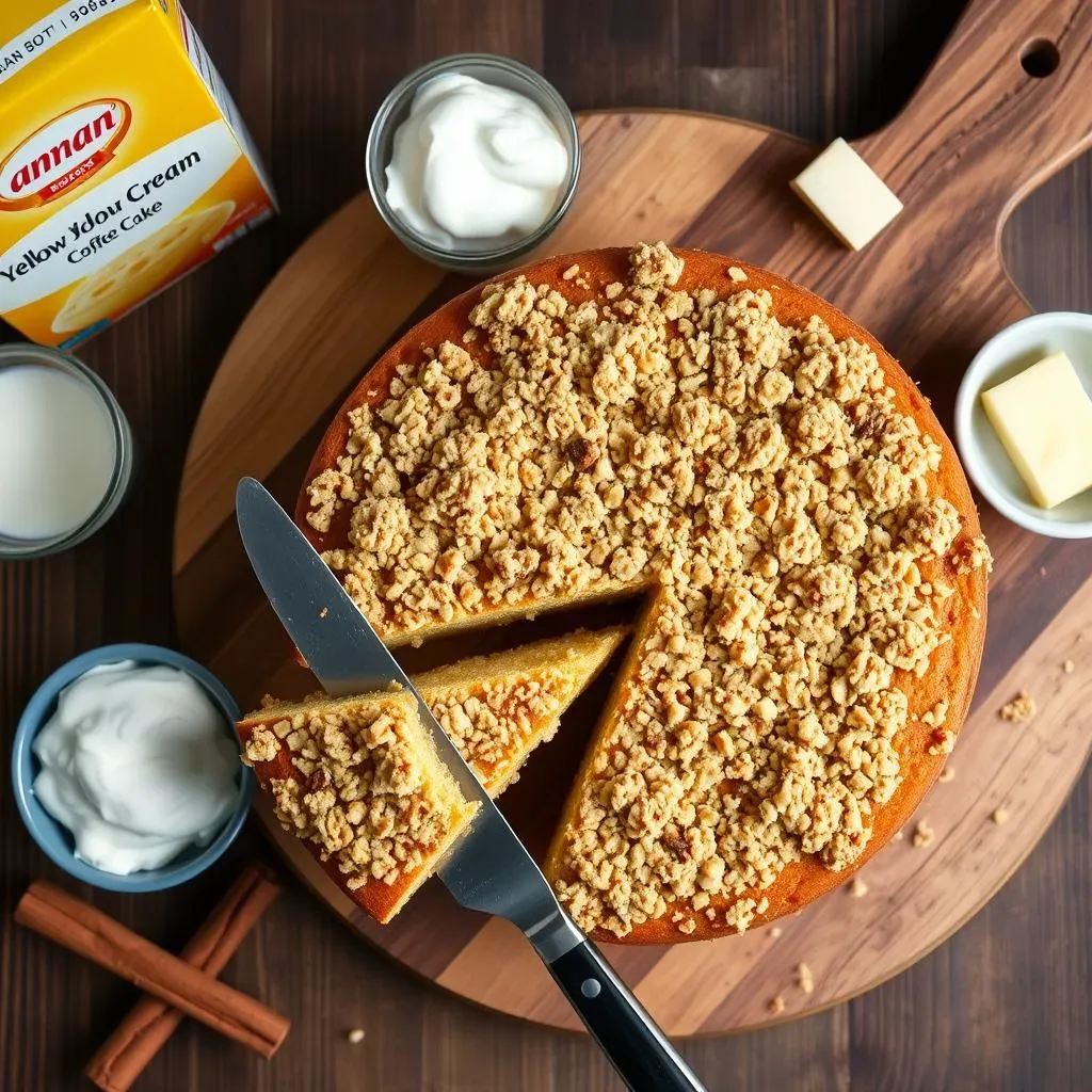 Why This Yellow Cake Mix Sour Cream Coffee Cake Rocks